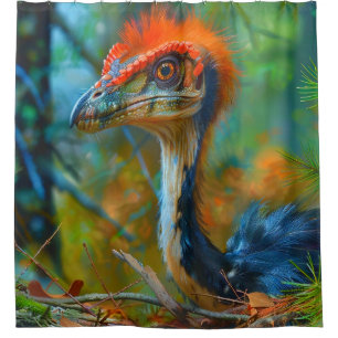 Dinosaur Bird Shower Curtain