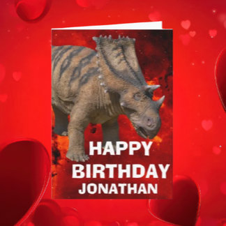Dinosaur birthday A Roaring Good Time Card