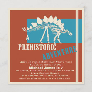 Dinosaur Birthday Adventure Party Invitation