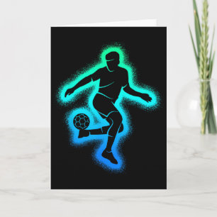 Dinosaur Birthday Boy 5 Year Old Dino Soccer Birth Card