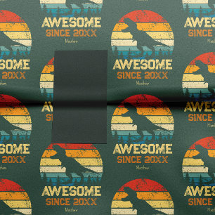 Dinosaur Birthday Boy Awesome Since Birth Year Tissue Paper