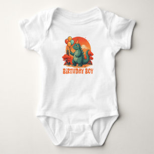 Dinosaur Birthday Boy Baby Bodysuit