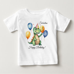 Dinosaur Birthday Boy Baby T-Shirt