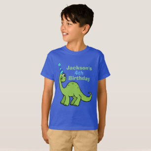 Dinosaur Birthday Boy Personalised Kids T-Shirt
