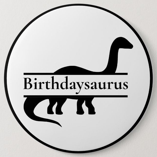 Dinosaur Birthday Button (Front)