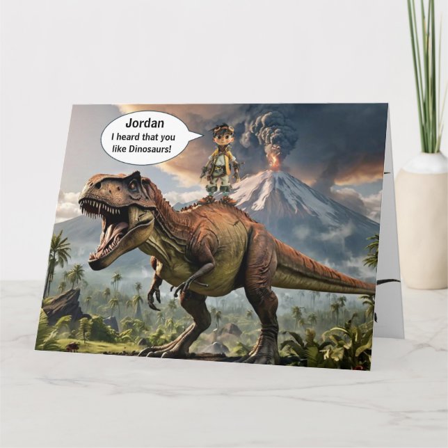 Dinosaur Birthday Card (Front)