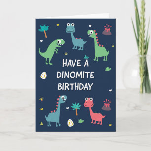 Dinosaur Birthday Card for Boys