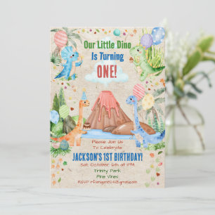 Dinosaur Birthday Dino Party Animal Invitation