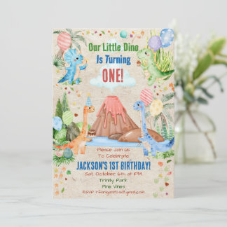 Dinosaur Birthday Dino Party Animal Invitation