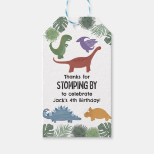 Dinosaur Birthday Favor Tags or Gift Tags
