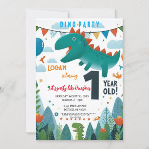 Dinosaur birthday invitation