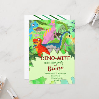 Dinosaur Birthday Invitation