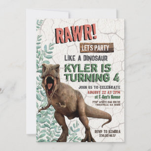 Dinosaur Birthday Invitation