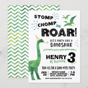 Dinosaur Birthday Invitation