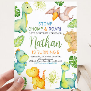Dinosaur Birthday Invitation