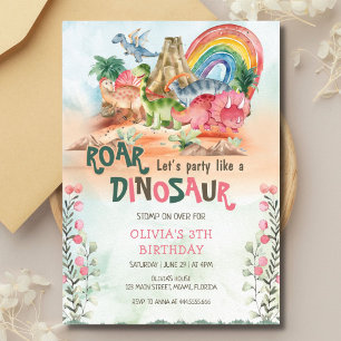 Dinosaur Birthday Invitation