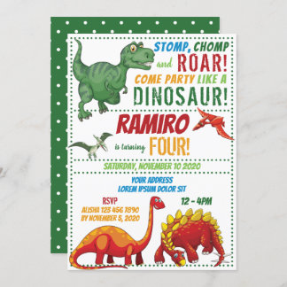 Dinosaur Birthday Invitation