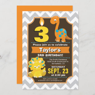 Dinosaur Birthday Invitation