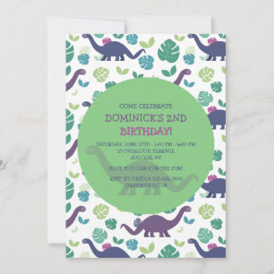 Dinosaur Birthday Invitation