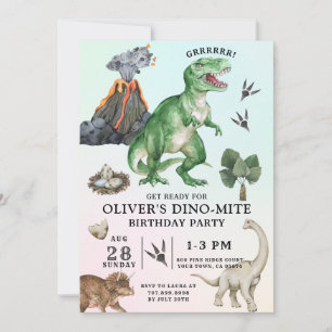 Dinosaur Birthday Invitation