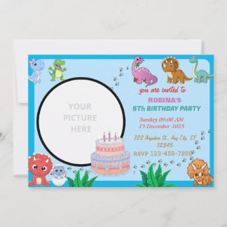 Dinosaur Birthday Invitation | Boys & Girls Party