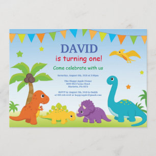 Dinosaur Birthday Invitation Dino Party