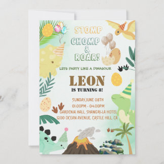 Dinosaur Birthday Invitation – Editable Kid Party