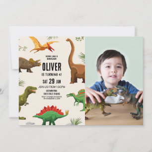 Dinosaur Birthday Invitation Party Boys Photo