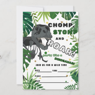 Dinosaur Birthday Invitation – Roarsome Kids Party