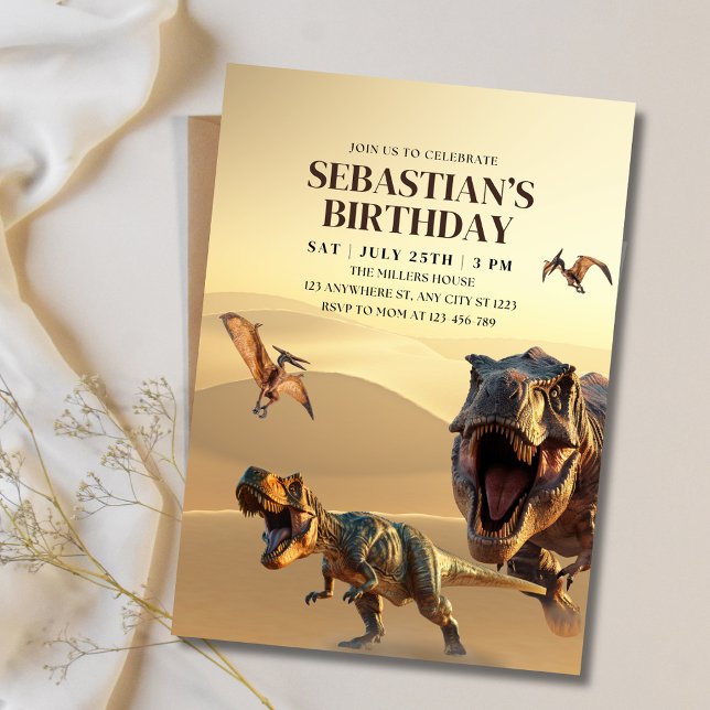 Dinosaur Birthday Invitation, T Rex Dino Birthday Invitation (Creator Uploaded)