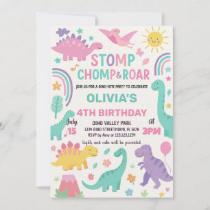 Dinosaur Birthday Invitations