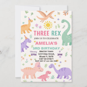 Dinosaur Birthday Invitations