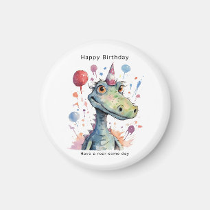 Dinosaur birthday magnet, roarsome birthday magnet