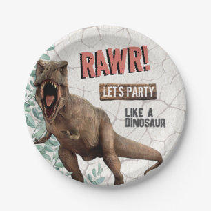 Dinosaur Birthday Paper Plate