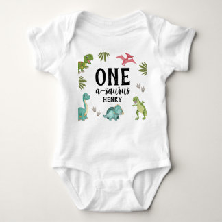 Dinosaur Birthday Party Baby Bodysuit