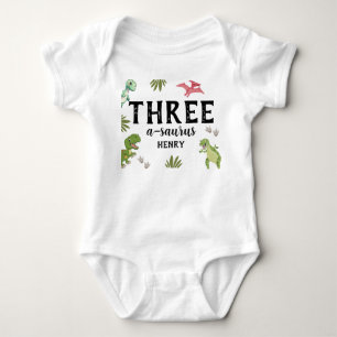 Dinosaur Birthday Party Baby Bodysuit
