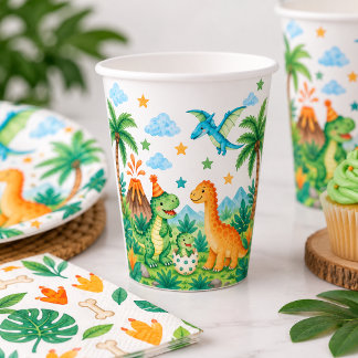 Dinosaur Birthday Party Cups