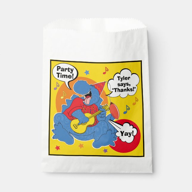 Dinosaur Birthday Party Favour Bag (Front)