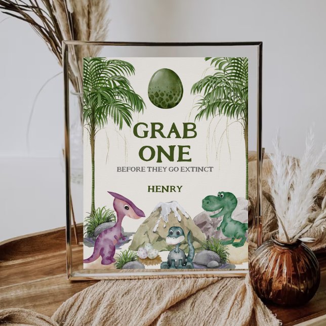 Dinosaur Birthday Party Favour Sign (Creator Uploaded)