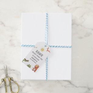 Dinosaur Birthday Party Gift Tags
