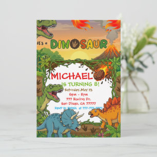 Dinosaur Birthday Party Invitation