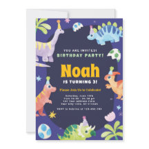 Dinosaur Birthday Party Invitation