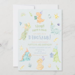 Dinosaur Birthday Party Invitation