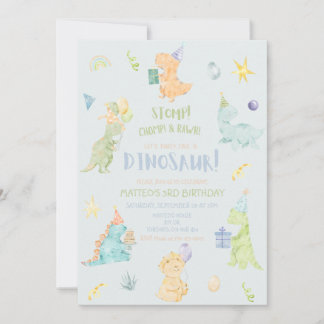 Dinosaur Birthday Party Invitation