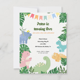 Dinosaur Birthday Party Invitation