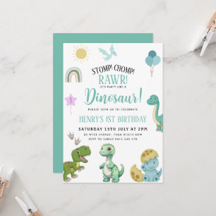 Dinosaur Birthday Party Invitation