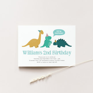 Dinosaur Birthday Party Invitation