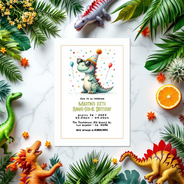 Dinosaur Birthday Party Invitation (Dinosaur Birthday Party Invitation)