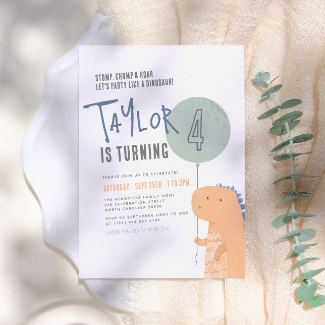 Dinosaur Birthday Party Invitation (Creator Uploaded)