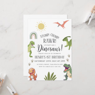 Dinosaur Birthday Party Invitation